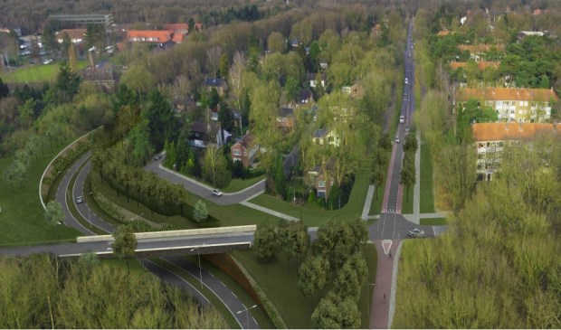 Een artist impression van de rondweg.