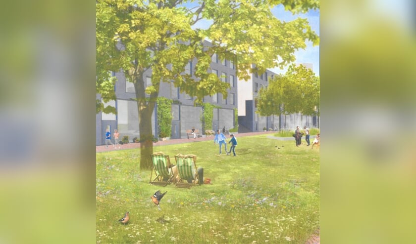 Een artist impression van Podium als woonwijk.