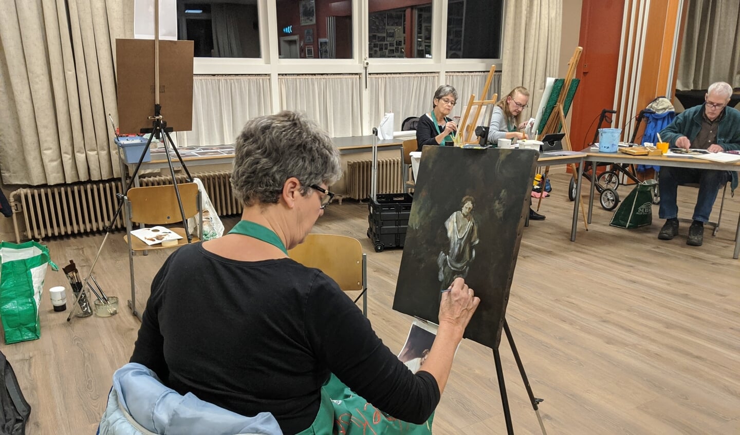 Anneke Slager - Nijboer, schilderen naar Rembrandt