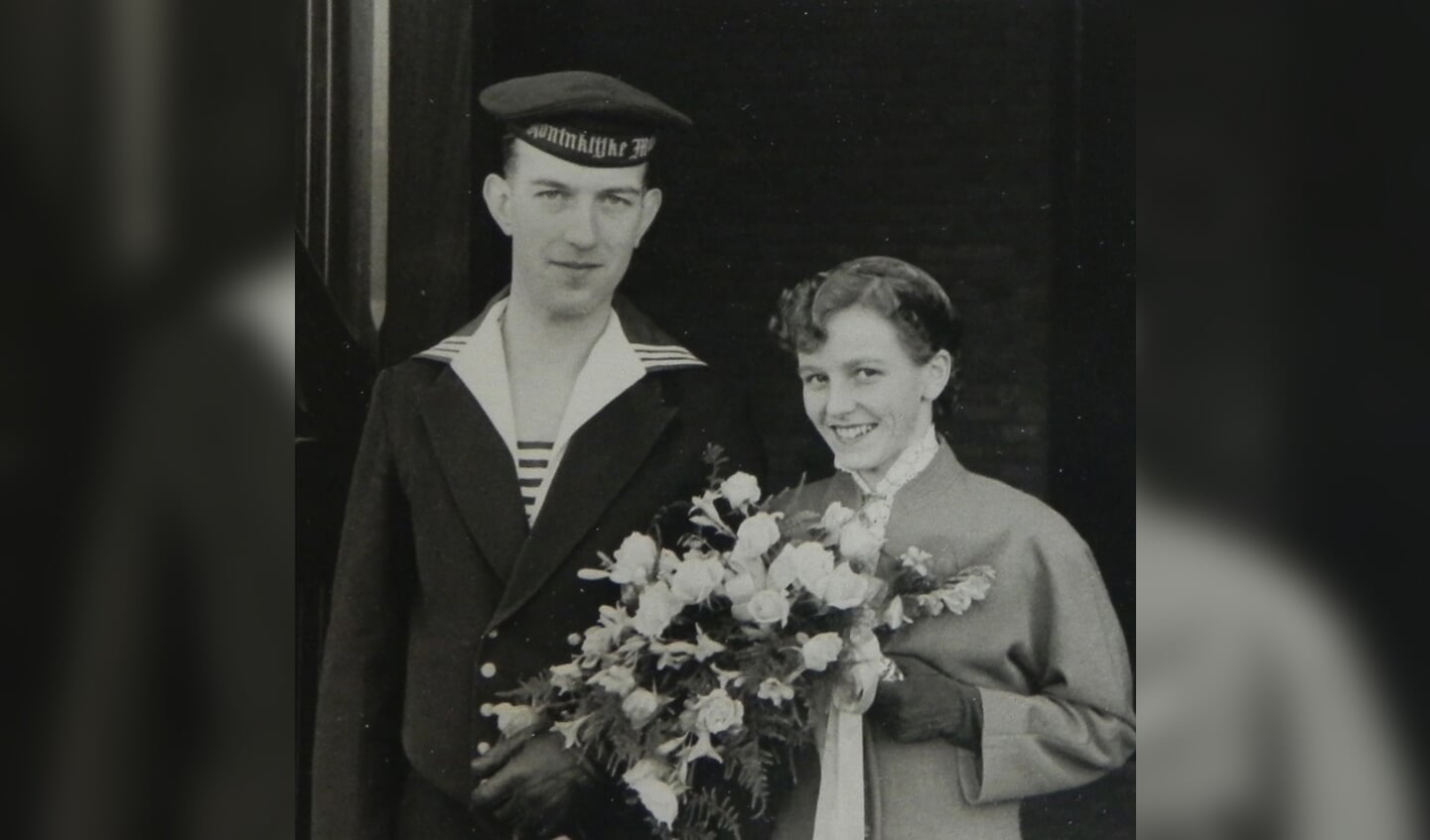 Joop en Nel ten tijde van hun trouwen: toen 19 en 18 jaar oud.