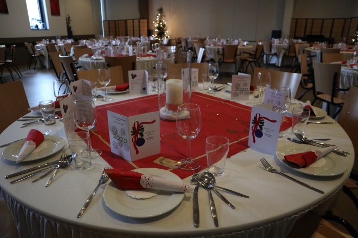 In de Rabozaal van Het Westhoffhuis werd het diner geserveerd.
