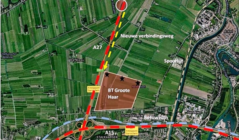 Bedrijventerrein de Groote Haar wordt langs de A27 aangelegd