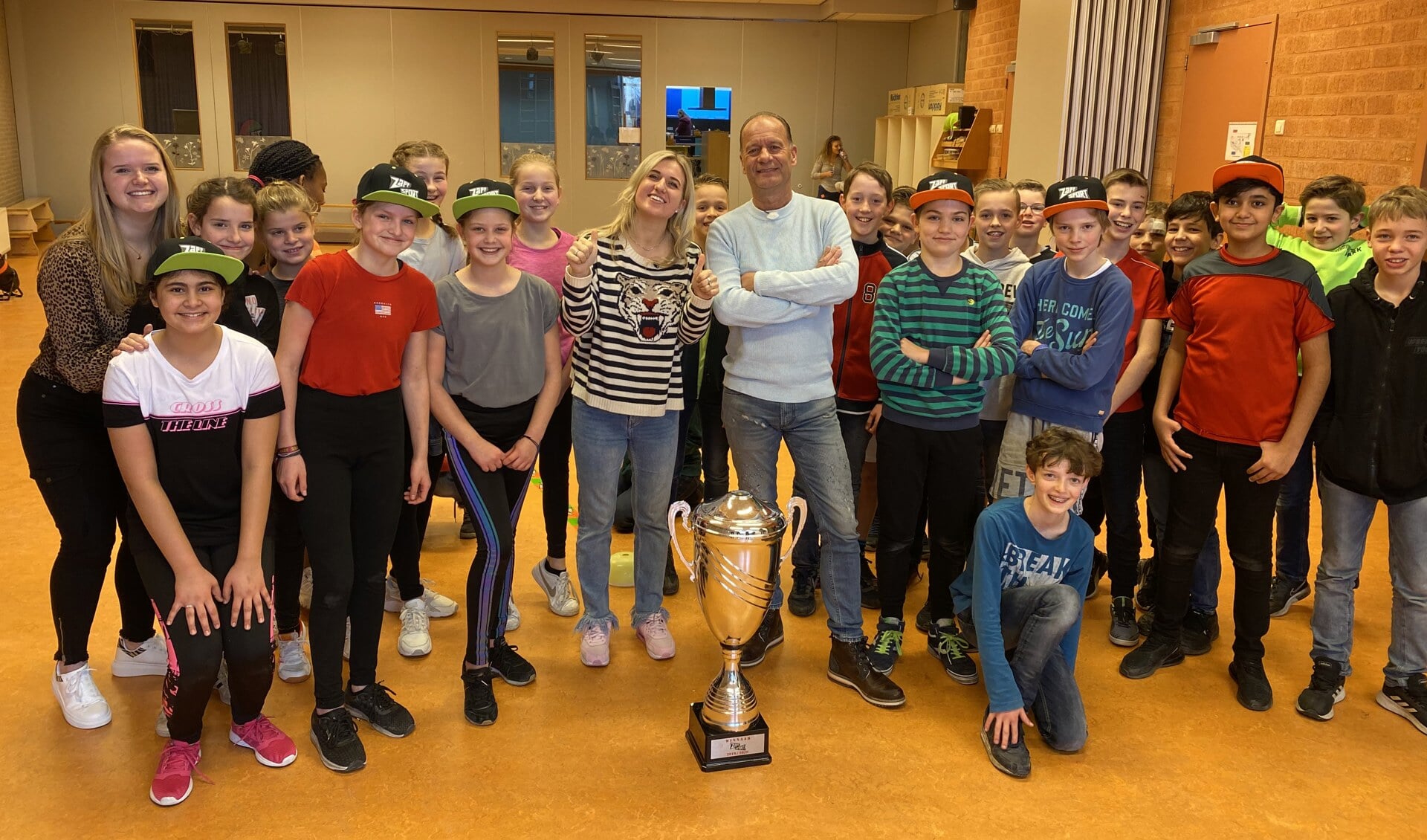 Zapp-sport in de klas bij groep 8a van de Zonnewijzer