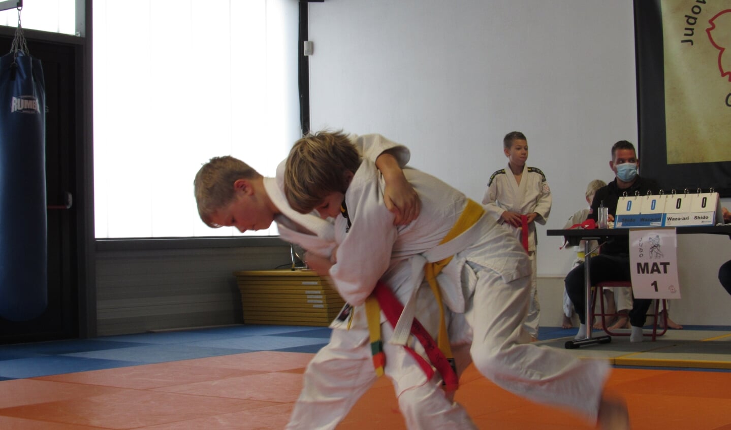Judoka's in actie