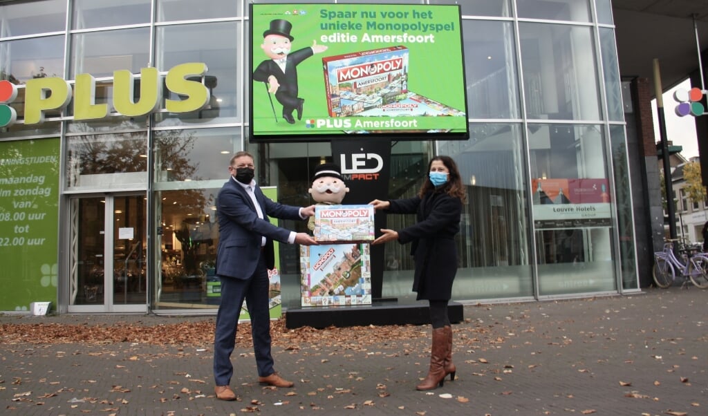 Ook de PLUS is te koop in het Monopolyspel Amersfoort.