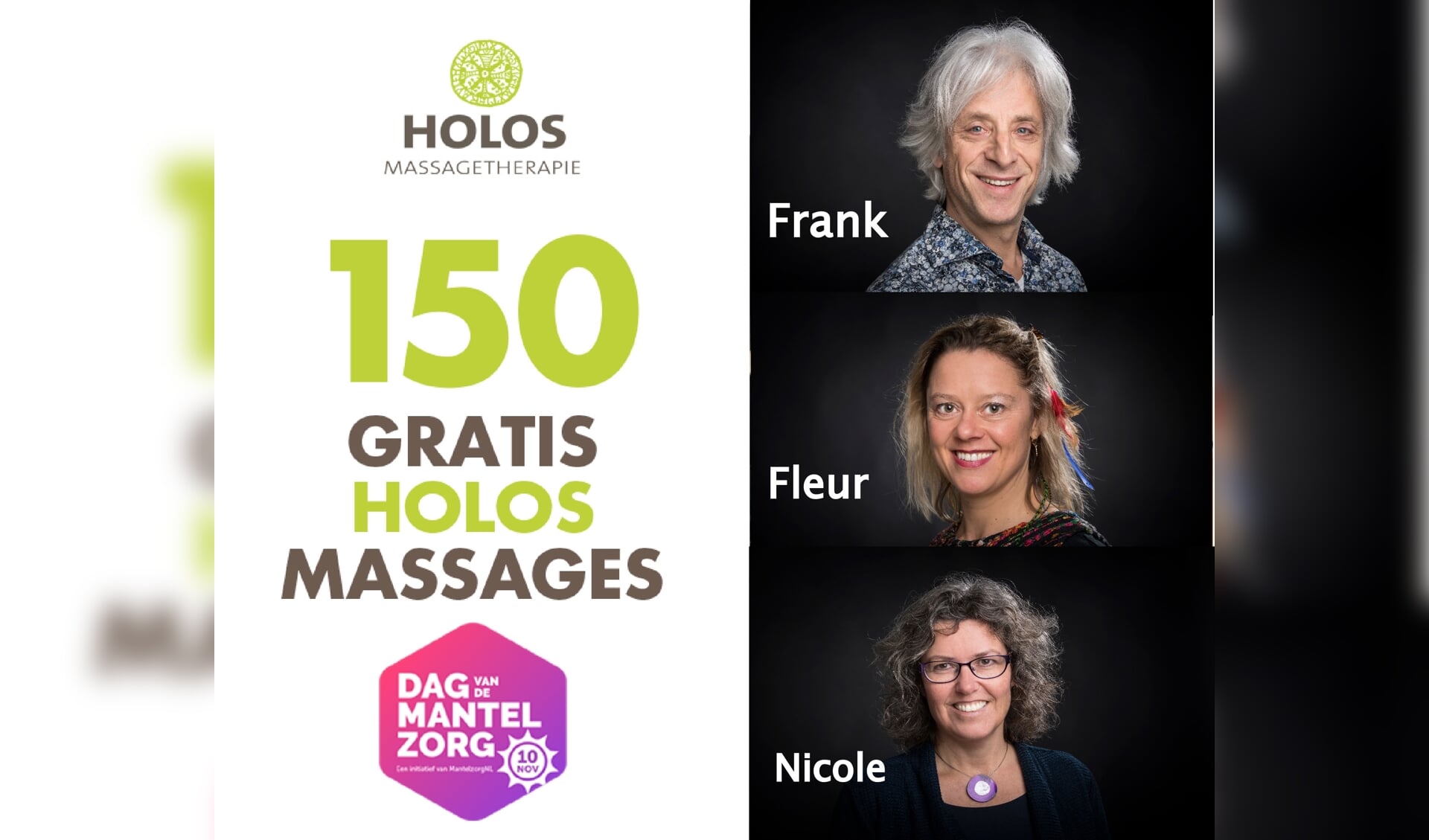 Op deze foto zijn 3 vd 5 Massagetherapeuten zichtbaaruit Amersfoort te zien.