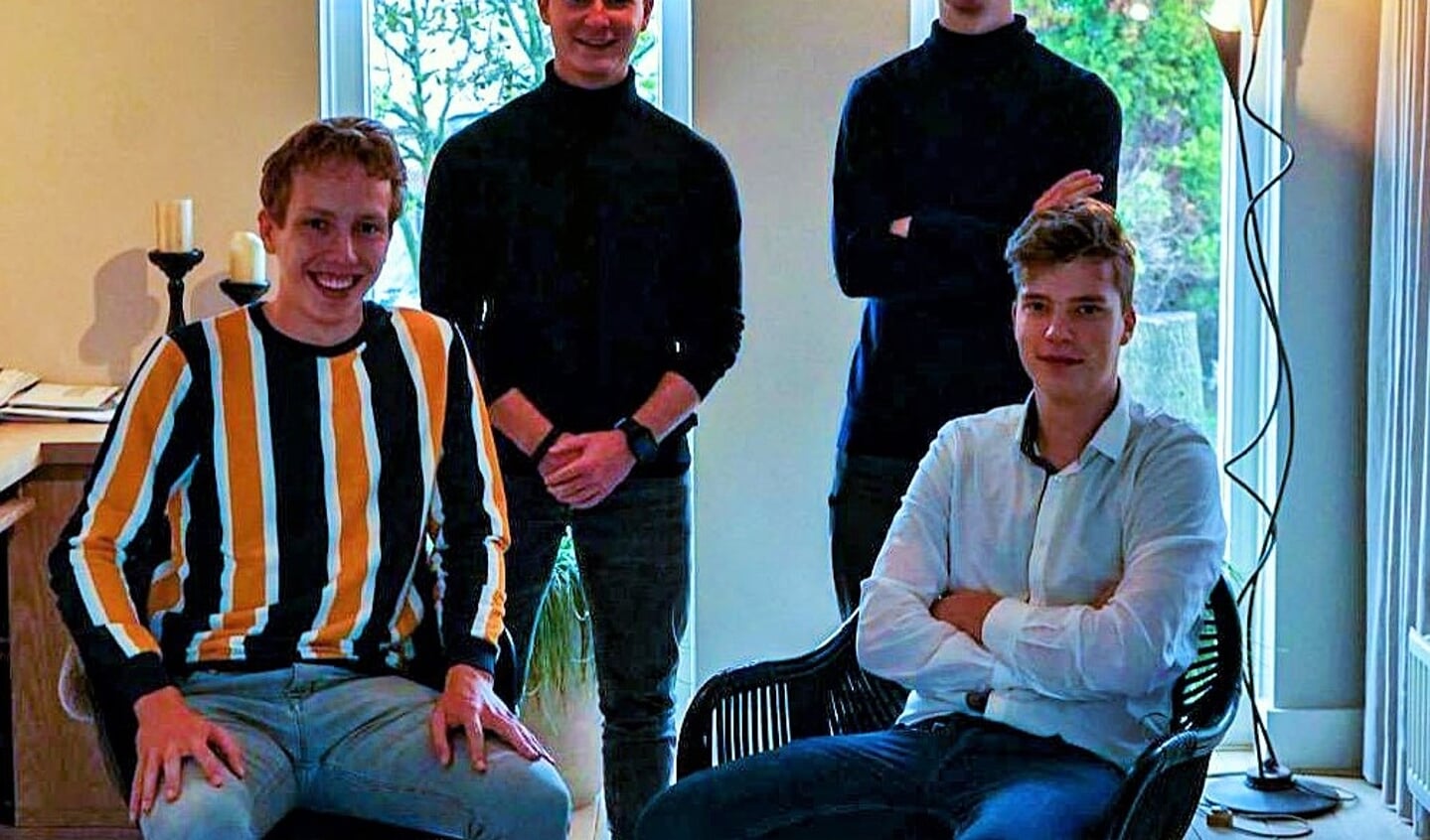 Nevin van den Berg, Hidde Blom, Matthijs van Wijngaarden en Jasper de Boer.