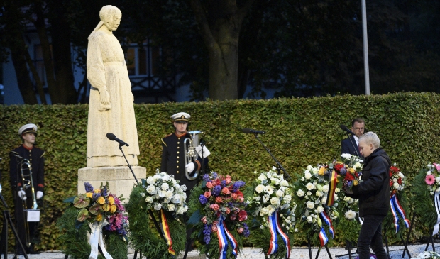<p>Herdenking van de Puttense razzia in oktober vorig jaar.</p>