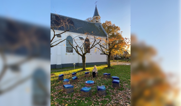 Het kunstwerk voor het Witte Kerkje