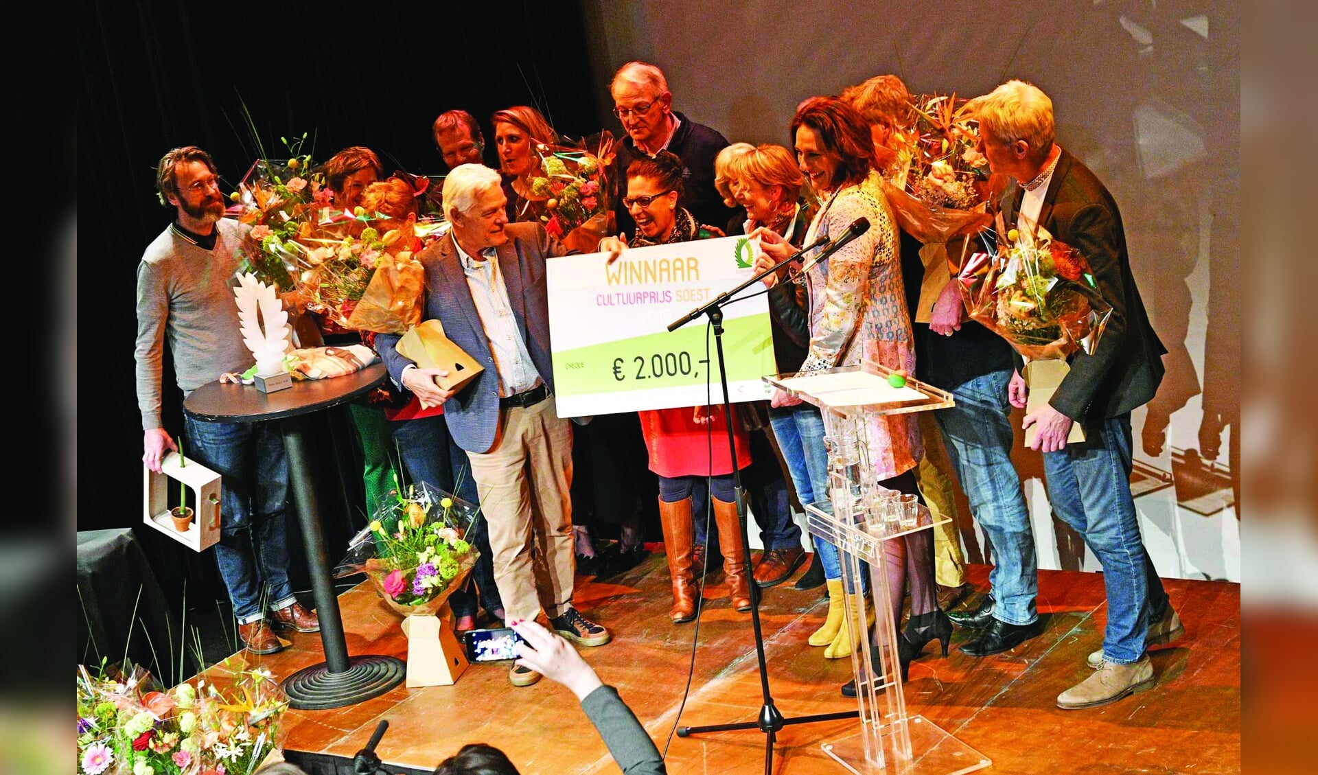 Beeld van de vorige uitreiking van de Cultuurprijs Soest, in 2019.