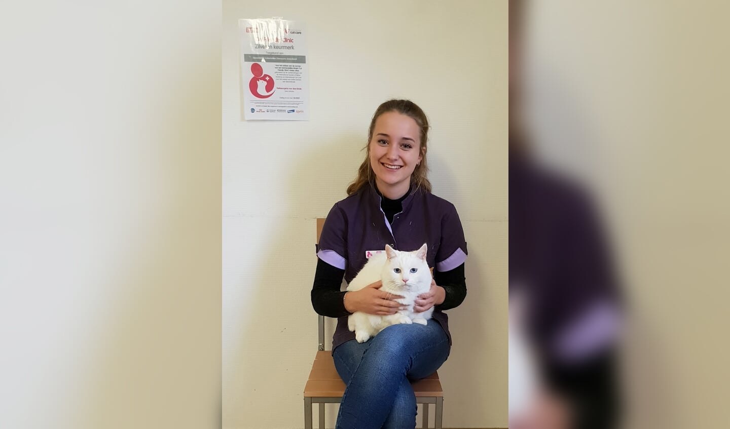 Cat Friendly Ambassadeur en dierenartsassistente Sara van Dierenkliniek Kattenbroek