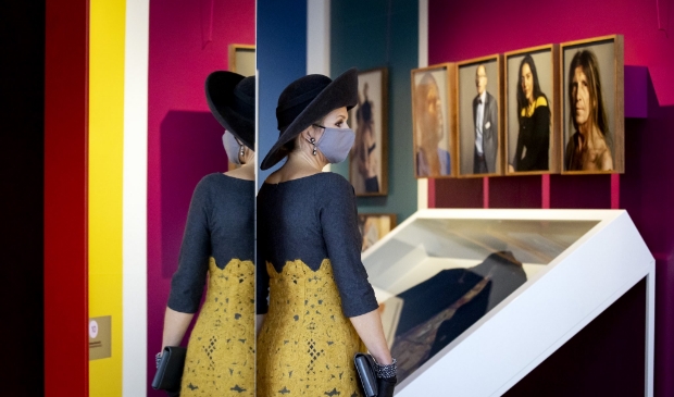 <p>Koningin Maxima in Museum van der Geest | Dolhuys.</p>