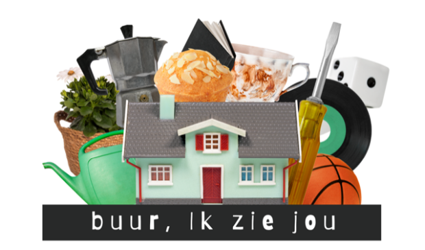 Een groet, een wens of uitnodiging voor uw buren