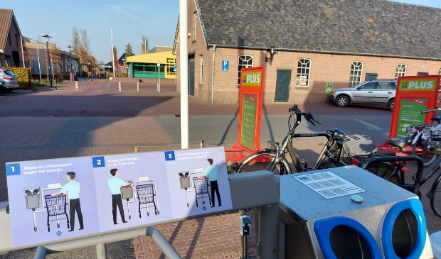 <p>Het desinfecteerapparaat bij PLUS Van Rinsum in Ederveen</p>