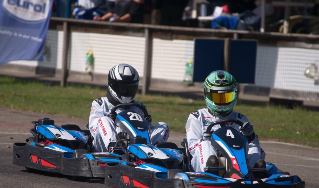 De Edese karters Niek de Graaf en Tim van der Heiden 