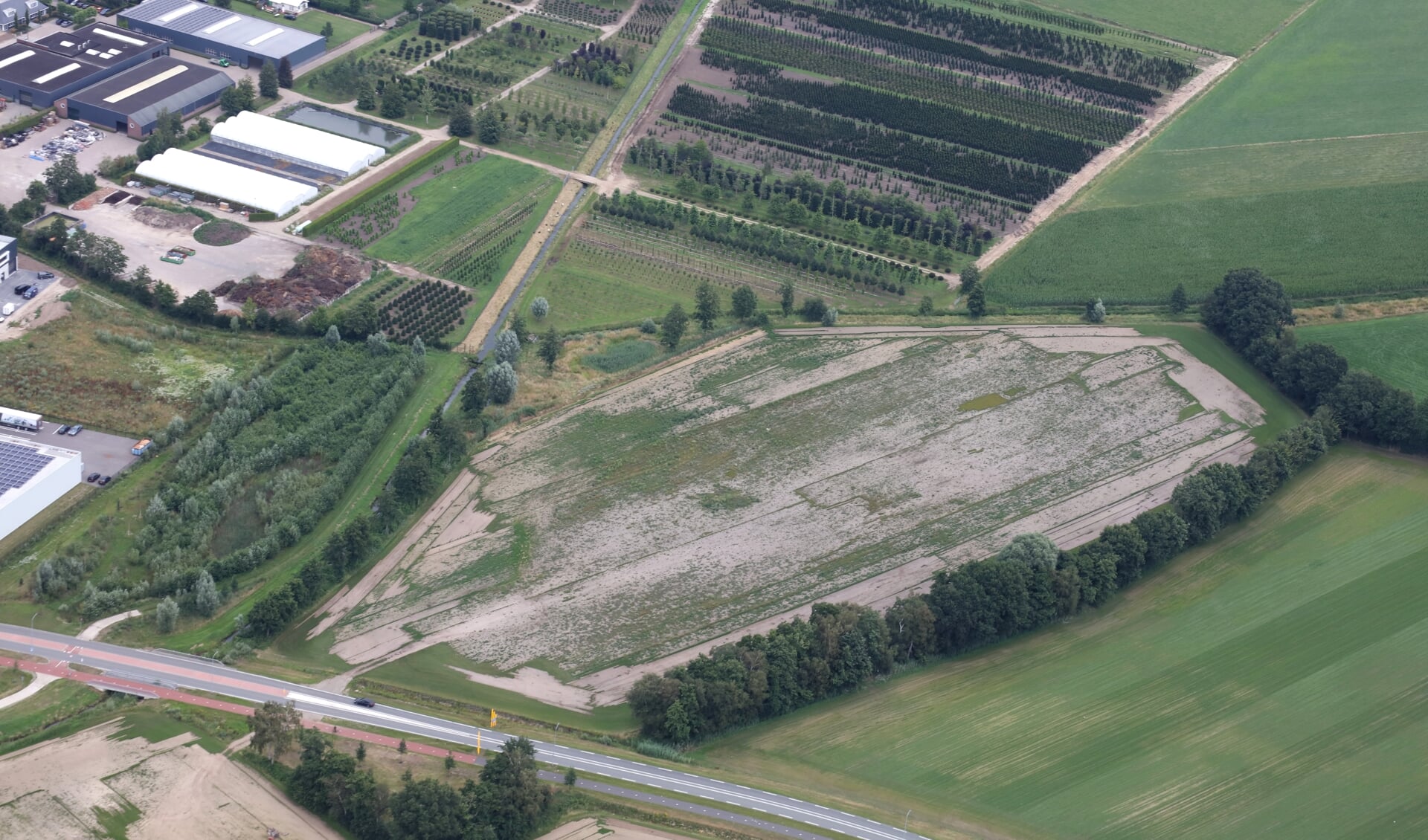 De beoogde locatie voor de Flying Bikes en de mountainbike-tak van wielervereniging Tour de Force, aan de Hanzeweg-Zuid.