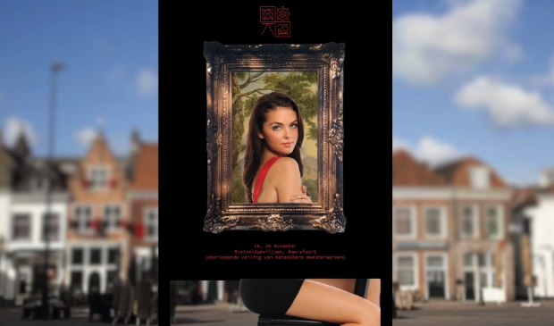 <p>In het weekend voorafgaand aan de KunstKijkDagen staat op het Eemplein een portretlijst. </p>