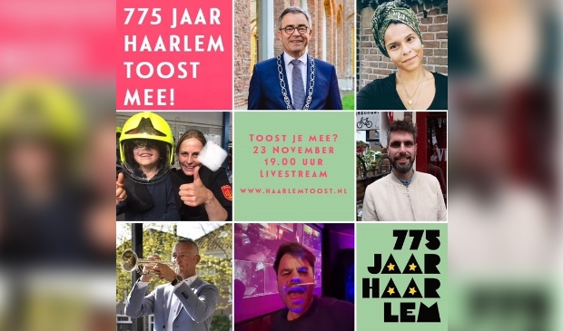 <p>De burgemeester heft maandagavond met alle Haarlemmers het glas op 775 jaar Haarlem.</p>