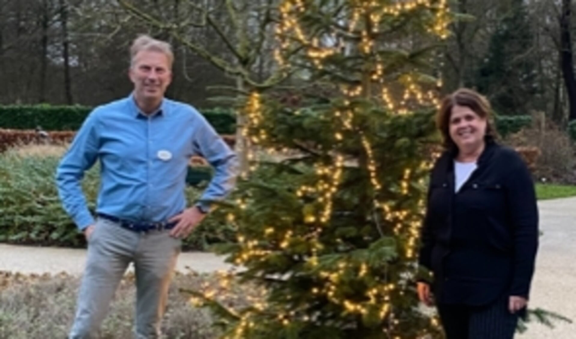Michiel Koning (l) en Mariëlle Pickkers vinden Kerstmis in het hospice mooi om mee te maken. 