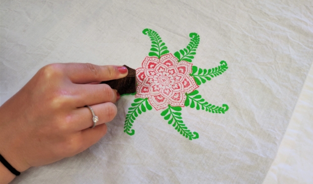 Bedruken stof met houten blockprints