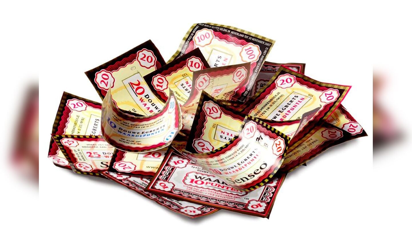 Van de DE punten worden pakken koffie gekocht