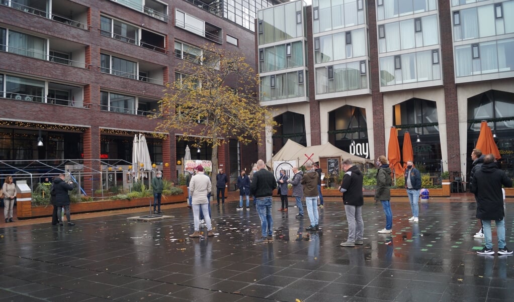 Horecaondernemers uit Amstelveen vroegen eind 2020 met een actie op het Stadsplein al om aandacht voor hun situatie