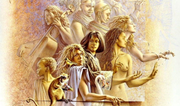 Poen de Wijs, De Ontmoeting, olieverf op linnen, 120 x 150 cm. 1995
