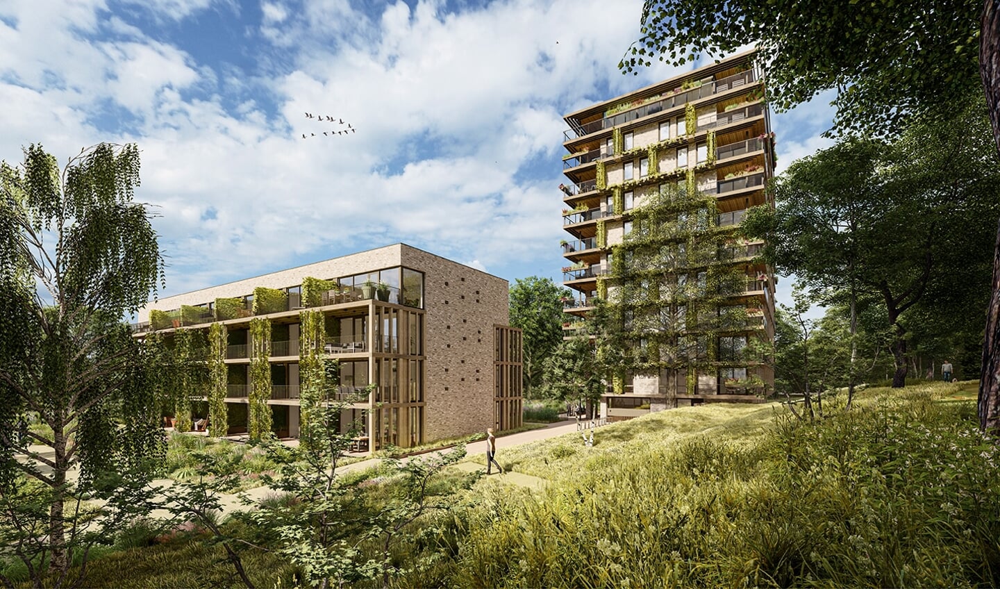 Het project De Veluwse Proeftuin komt direct langs de rand van het Sysseltse bos aan de noordkant van het WFC-gebied. De twee gebouwen bevatten in totaal 59 appartementen. 