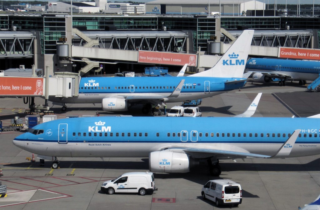 KLM vliegtuigen (archieffoto).