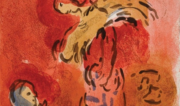 'Ruth verzamelt aren' van Marc Chagall