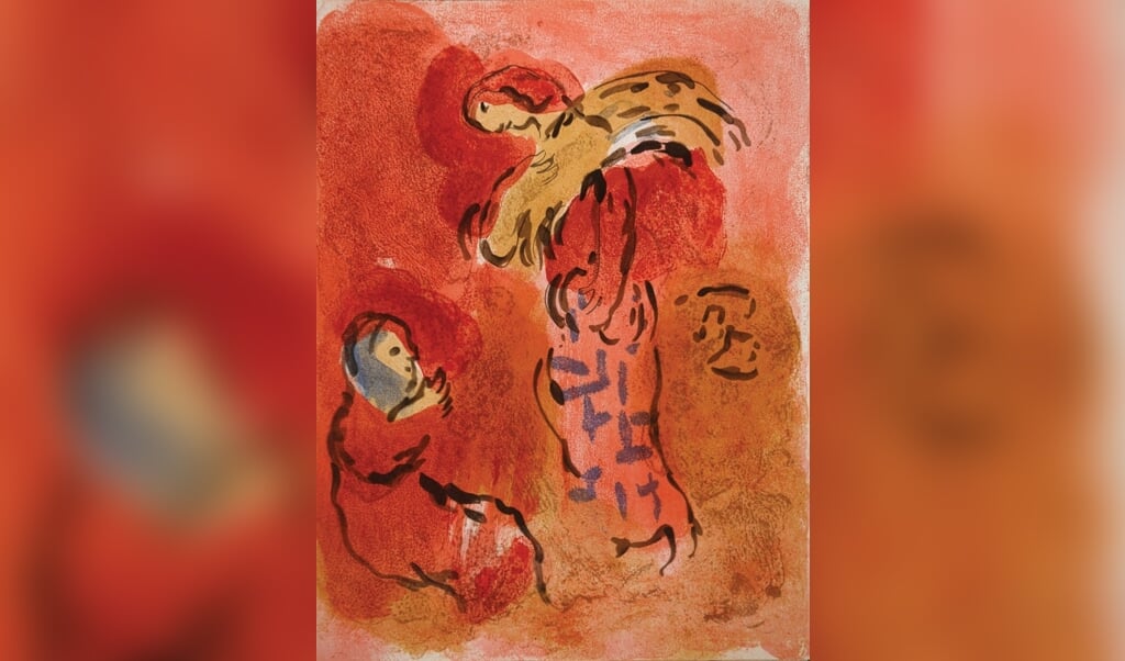 'Ruth verzamelt aren' van Marc Chagall
