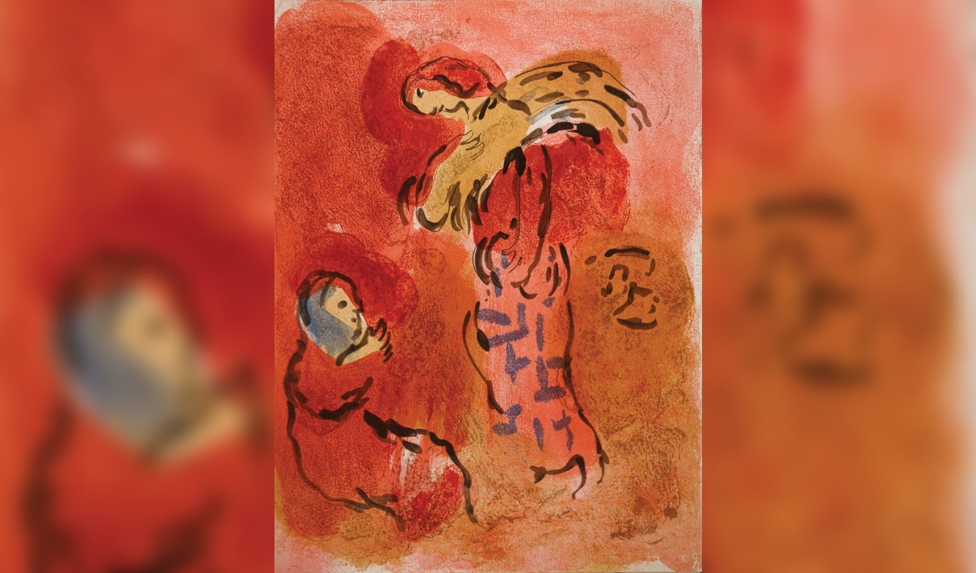 'Ruth verzamelt aren' van Marc Chagall
