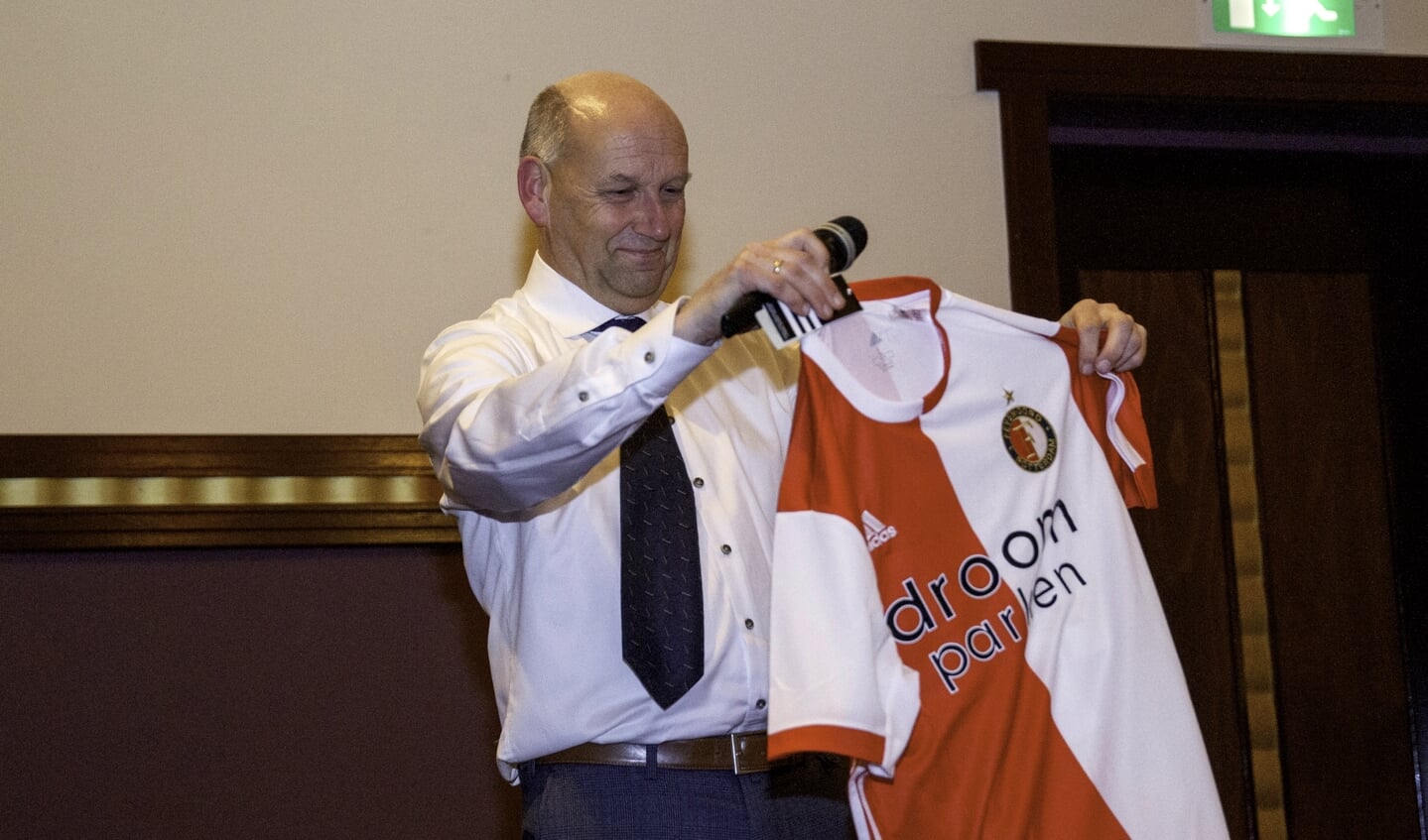 Evert van de Veen met Feyenoord-shirt. 