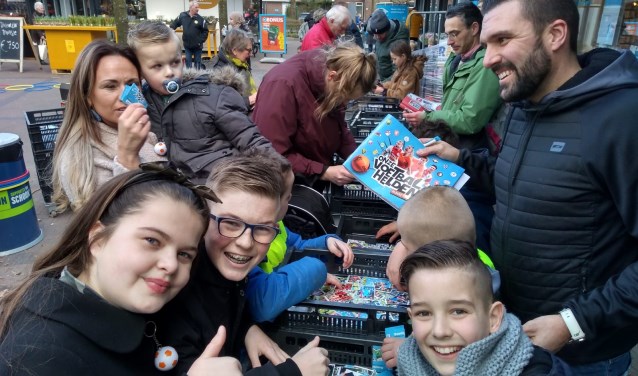 De leden van het gezin Vlug uit Houten waren fanatiek aan het ruilen deze middag