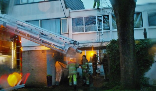 De brandweer in actie.