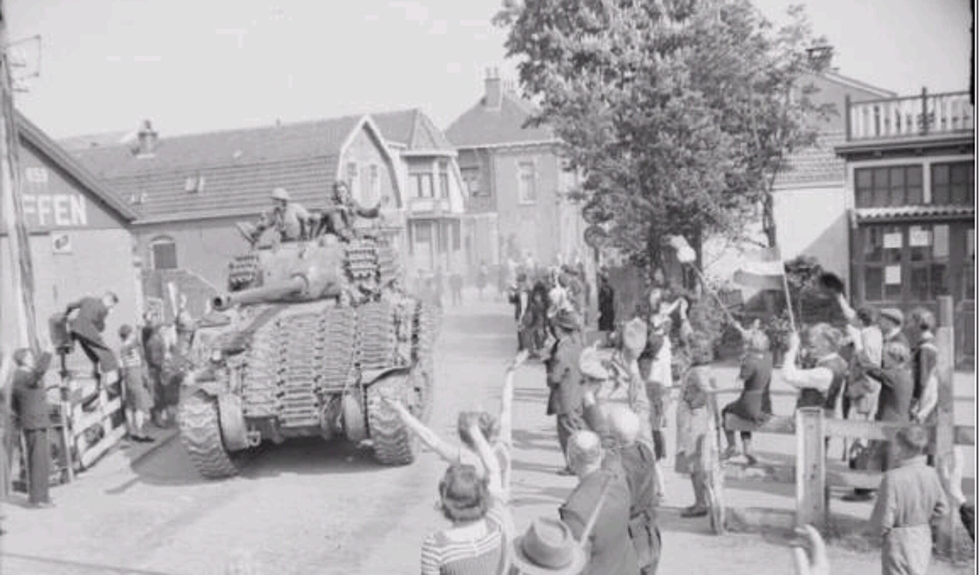 de bevrijders in het dorp Ede