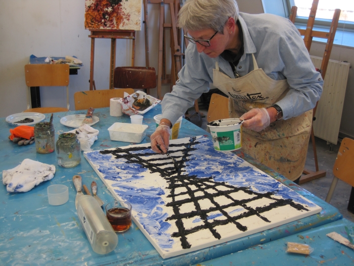 Workshop "Schilderen als Armando, op de Ärmando-dag bij Kunstcentrum Collage in Hoevelaken