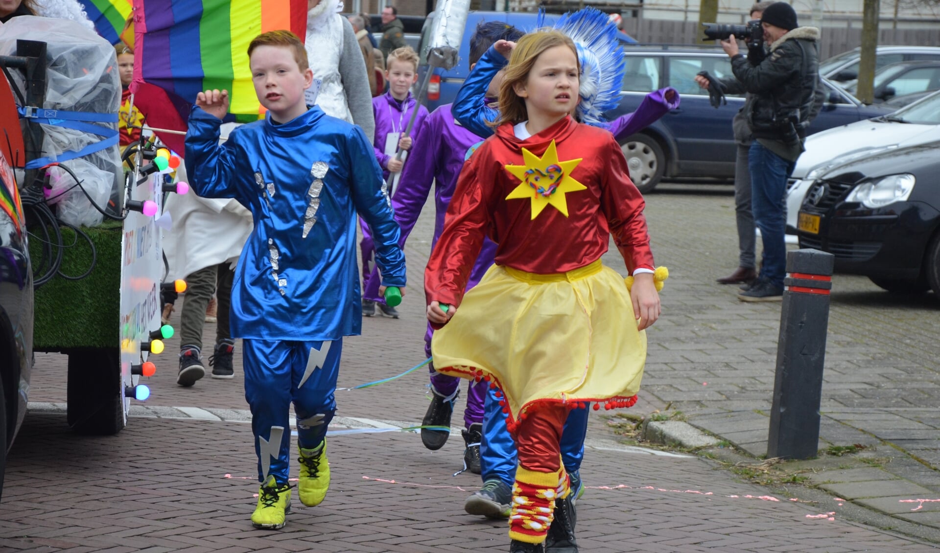 Kinderen in de carnavalsoptocht in Cothen, begin van dit jaar. 