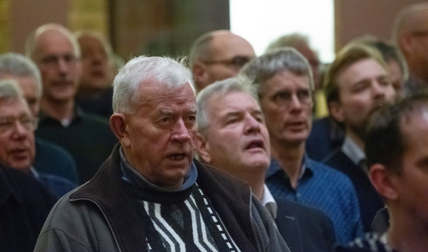 Andries Knevel was te gast op de Mannenzangavond in de Gereformeerde Kerk in Voorthuizen.
