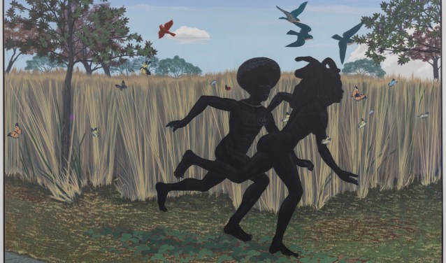 Vanaf zaterdag te zien in Kunsthal KAdE: 'Vignette' van Kerry James Marshall, 2003, Defares Collection.