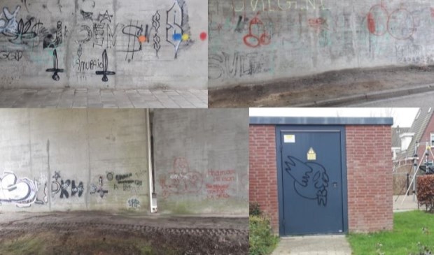Voorbeelden van graffiti in de stad