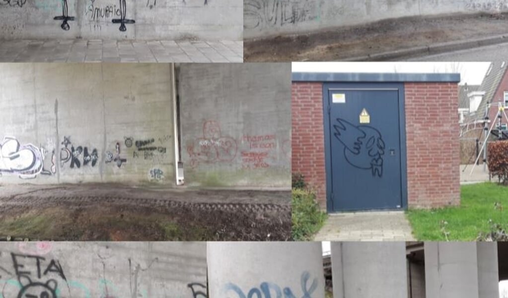Voorbeelden van graffiti in de stad