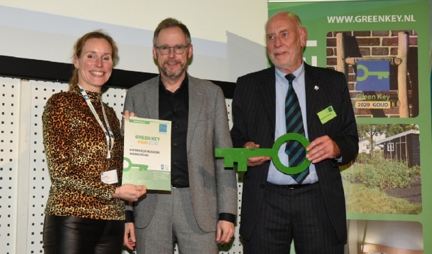 <p>Uitreiking Green Key certificaat aan Biesbosch MuseumEiland in 2020</p>