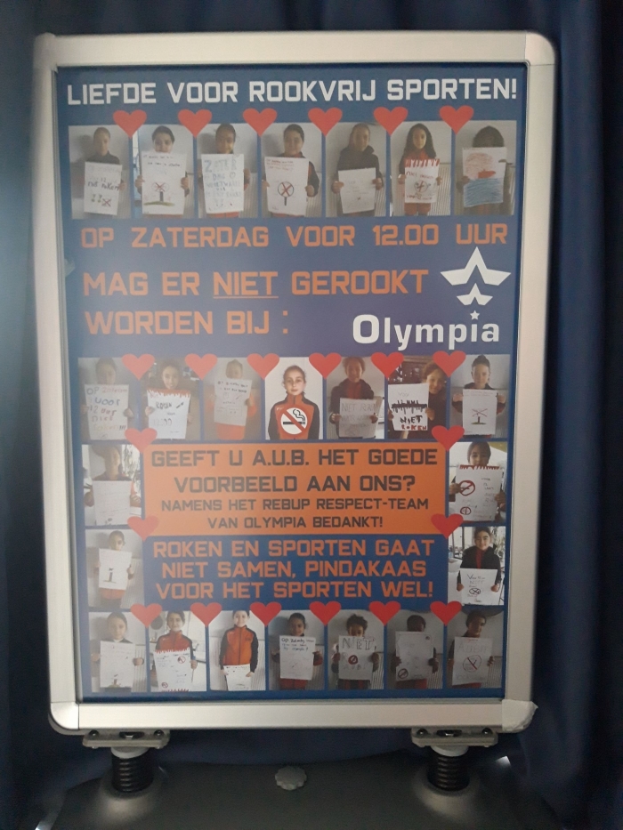 De poster gemaakt door de kinderen