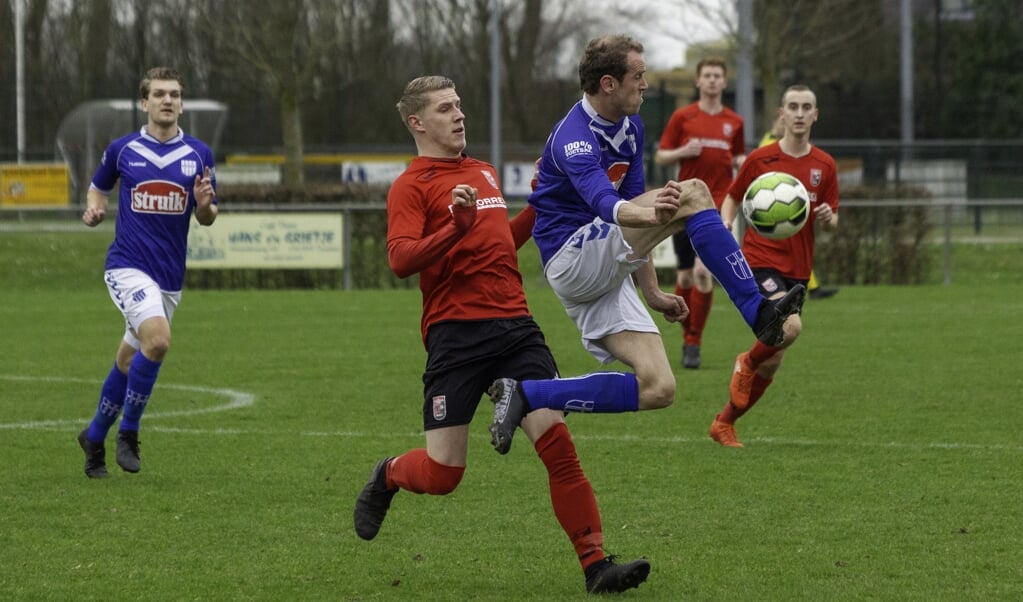 Beeld van een derby van vorig seizoen, Terschuurse Boys tegen VVOP.