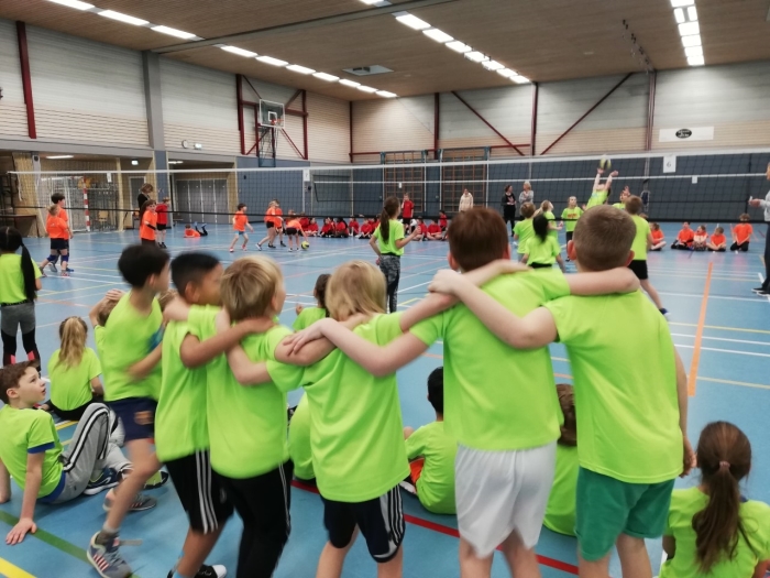 Aanmoedigen tijdens de finale.