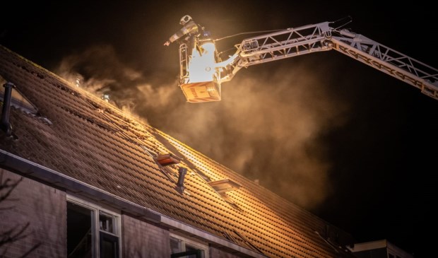 Op de zolder woedde een brand