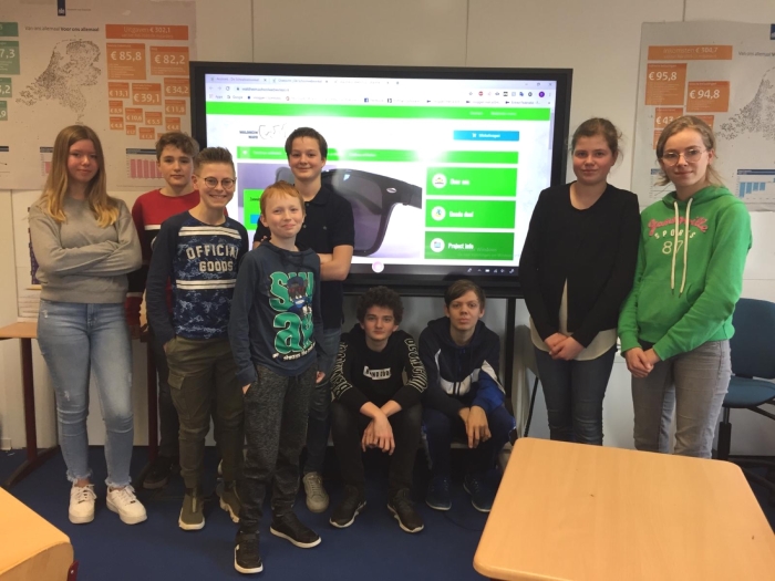 De leerlingen van de businessklas van de Waldheim-mavo