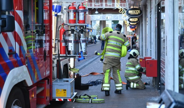 De brandweer rukte uit voor een keukenbrand