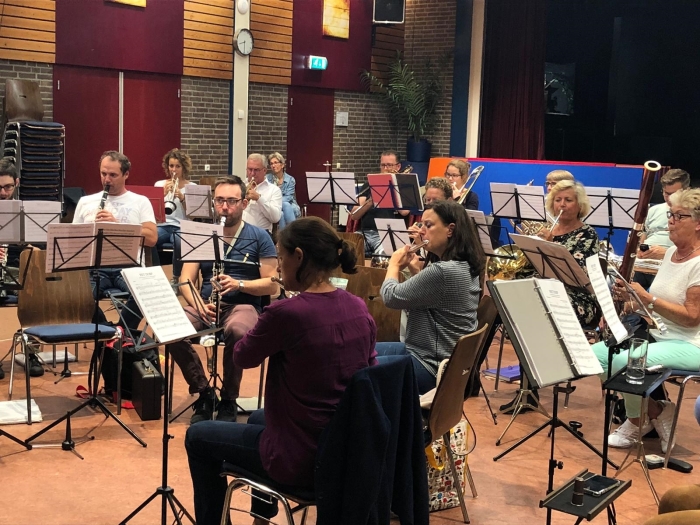 Een repetititeavond van Harmonie Orkest Amstelven